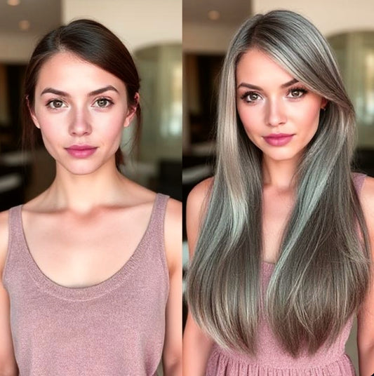 #10 LIGHT ASH BROWN TAPE HAIR EXTENSIONS