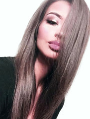 #10 LIGHT ASH BROWN WEFT HAIR EXTENSIONS EXTRA THICK 110g