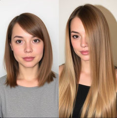 #12 SALTED CARAMEL DARK BLONDE TAPE HAIR EXTENSIONS
