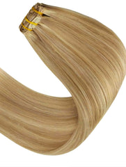 #16 WHEAT BLONDE EXTRA THICK 150 GRAMS CLIP IN HAIR EXTENSIONS