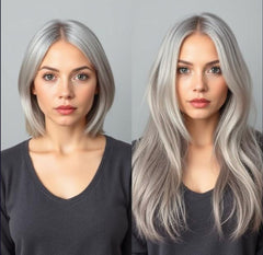#18/10 "SMOKY BLONDE" DARK ASH BLONDE HIHGHLIGHTS TAPE HAIR EXTENSIONS