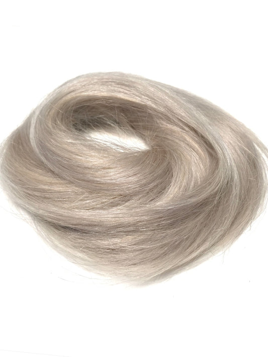 #Icy Blonde Highlighted Booster Bun - 100% real human remy hair scrunchie bun