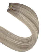 #18/50/18 'SANTA MONICA" DARK & LIGHT BALAYAGE REMY WEFT HAIR EXTENSIONS