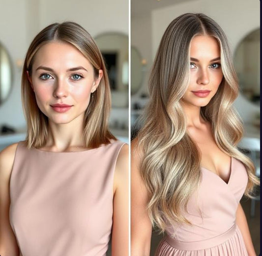 #18/60/18 "ICONIC BLONDE" ASH BLONDE BALAYAGE TAPE HAIR EXTENSIONS