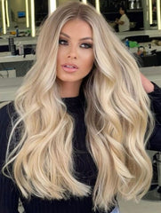 #18H/613 Dark Blonde Highlight Invisible Tape Hair Extensions