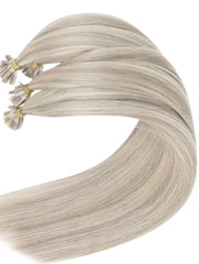 #18/613 ash blonde highlight nail tip virgin remy keratin bond