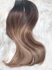 #1B/4/22 BROWN & CARAMEL BALAYAGE TAPE HAIR EXTENSIONS