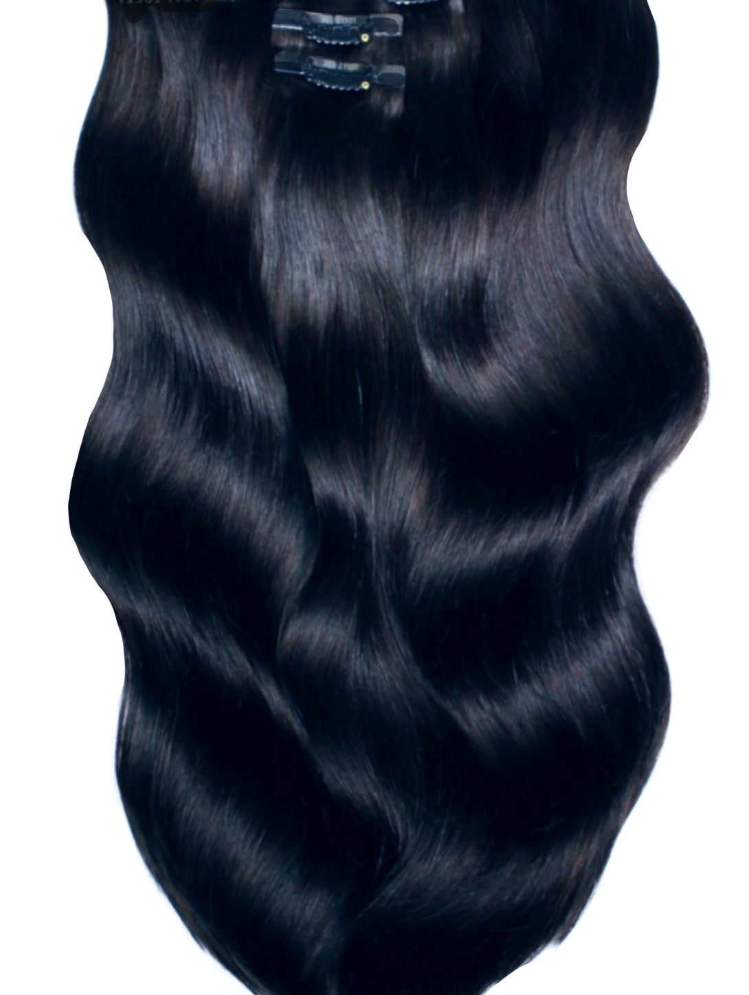 #1 BLACK EXTRA THICK CLIP IN HAIR EXTENSIONS