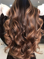 BALAYAGE BLACK ROOTS TO BROWN HIGHLIGHT