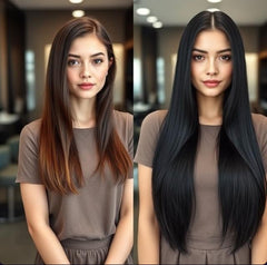 #1 EBONY JET BLACK TAPE HAIR EXTENSIONS