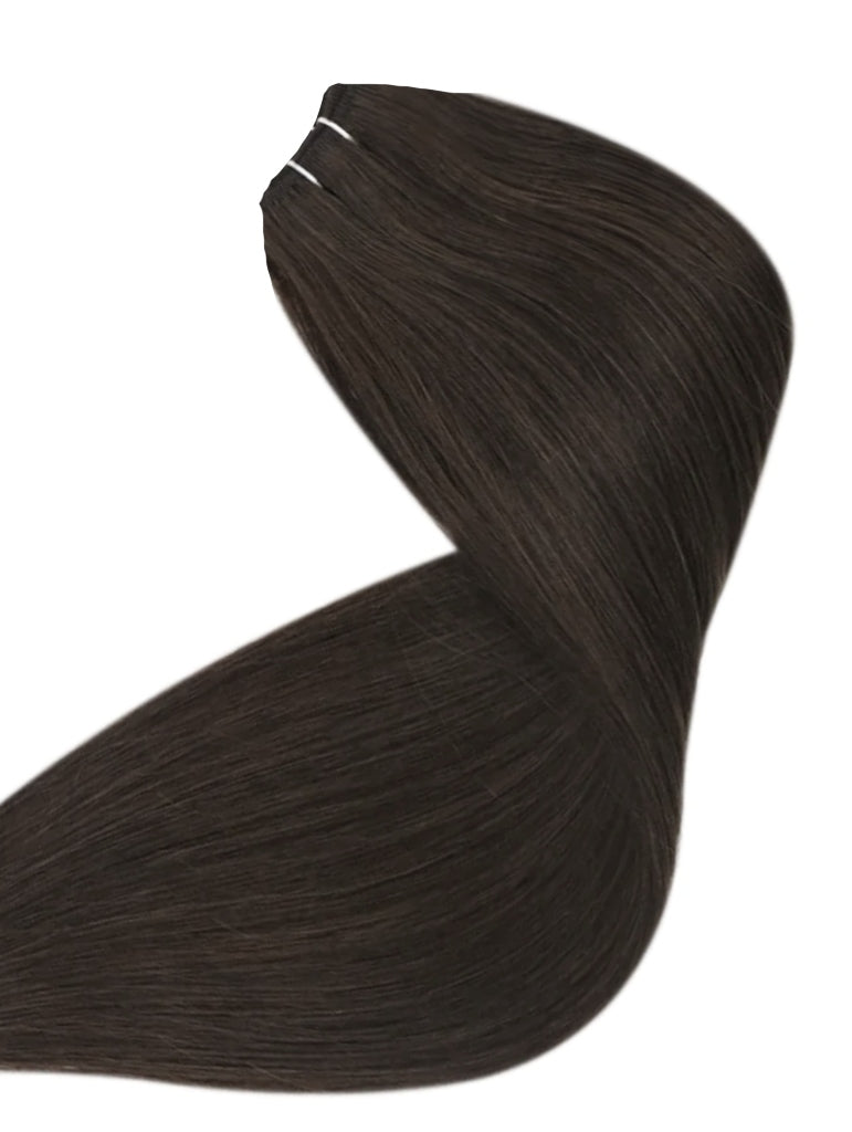 #1b Darkest Ash brown weft