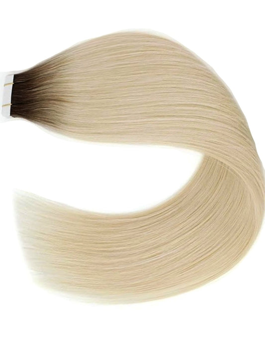 #1b/613 "BELLA" DARK BROWN TO BLONDE BALAYAGE TAPE HAIR EXTENSIONS