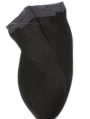 #1B DARKEST BROWN / NATURAL BLACKFLIP IN HALO HAIR EXTENSIONS