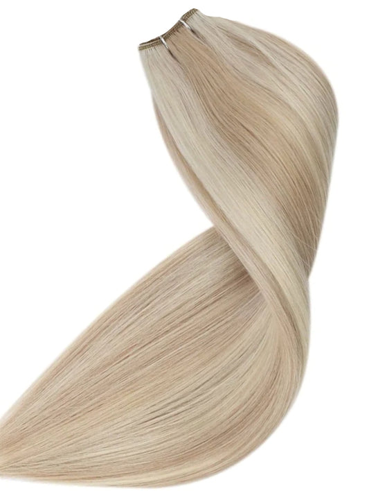 HONEY PLATINUM BLONDE HIGHLIGHT RUSSIAN WEFT