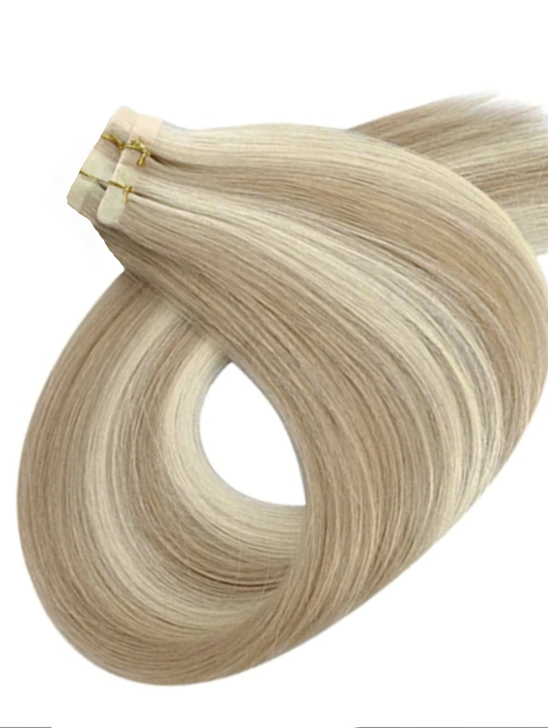 Caramel blonde premium remy human hair extensions 