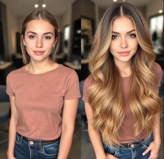 #2/10/16 "AMAZONIAN SWIRL" BROWN BALAYAGE TAPE HAIR EXTENSIONS