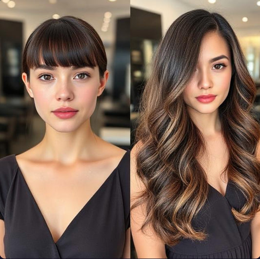 #2/14/8 "SIENNA SUNSET" BROWN BALAYAGE TAPE HAIR EXTENSIONS