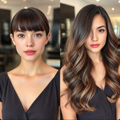 #2/14/8 "SIENNA SUNSET" BROWN BALAYAGE TAPE HAIR EXTENSIONS