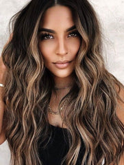 #2/14/8 "SIENNA SUNSET" BROWN BALAYAGE TAPE HAIR EXTENSIONS
