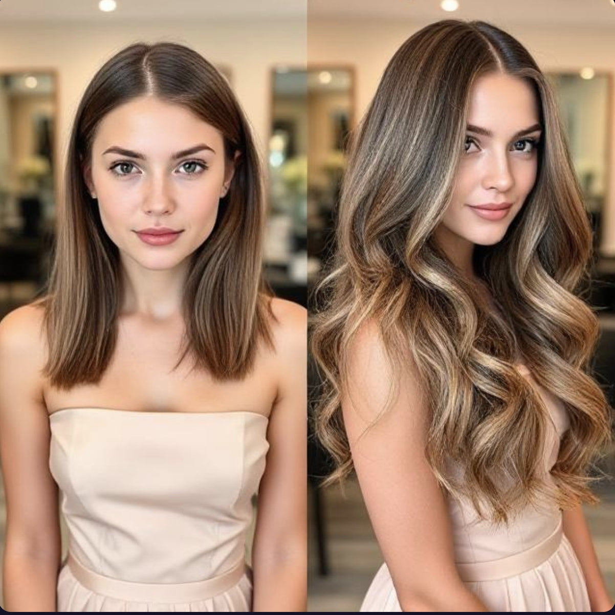 #10/18/16 "TANNED MOCHA" CARAMEL BALAYAGE TAPE HAIR EXTENSIONS