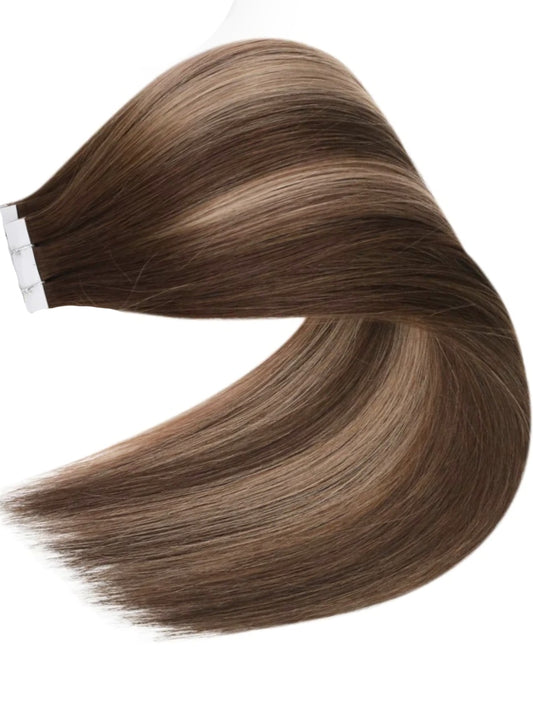 tanned mocha - caramel brown balayage