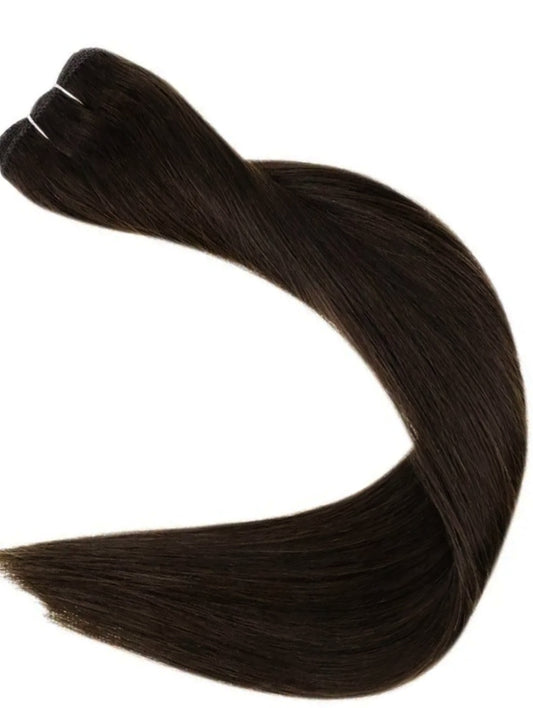 Dark brown weft