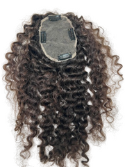 Full Coverage Brown Highlighted
Curly Hair Topper