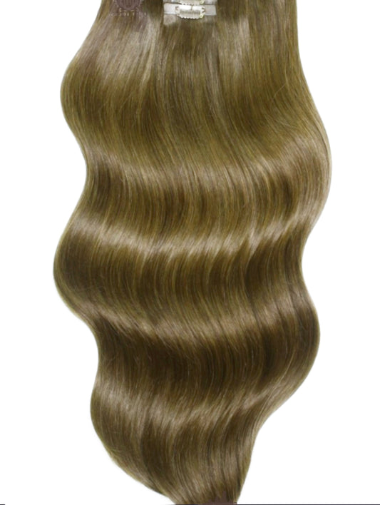 ASH BROWN EXTRA CLIP IN THICK HAIR EXTENSIONS