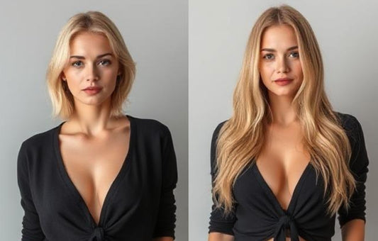 #4/16/4 "SIERRA" MEDIUM BROWN TO CARAMEL BLONDE ROOT STRETCH BALAYAGE TAPE HAIR EXTENSIONS