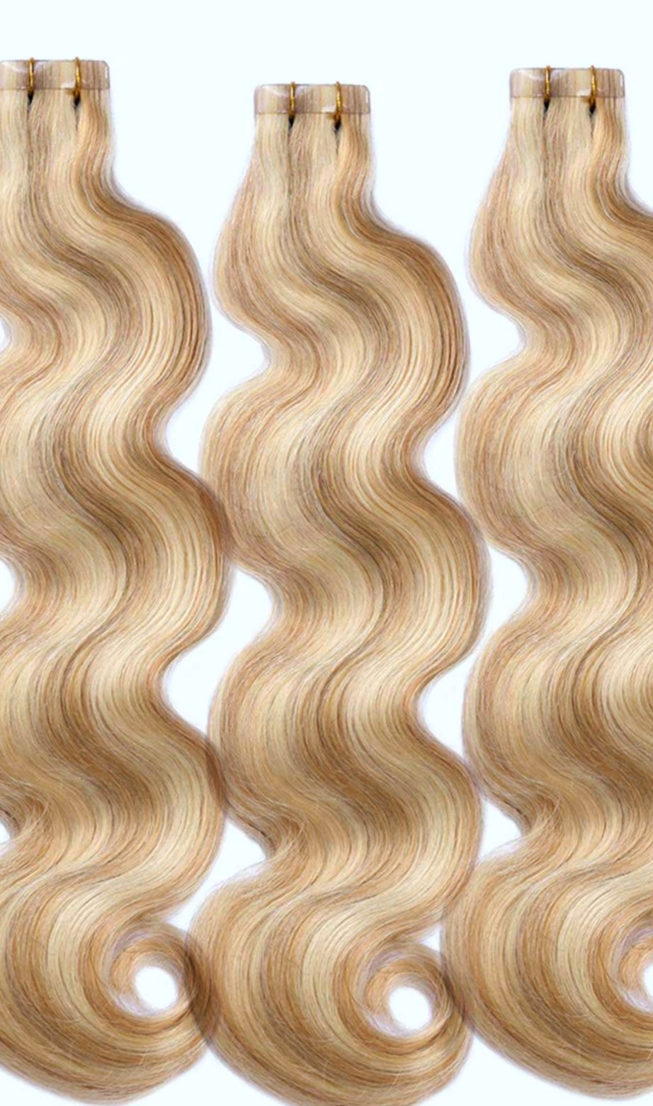 Wavy remy dark blonde light blonde hair extensions