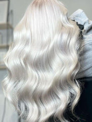 #60A ICEY BLONDE PLATINUM ASH BLONDE KERATIN BOND HAIR EXTENSIONS