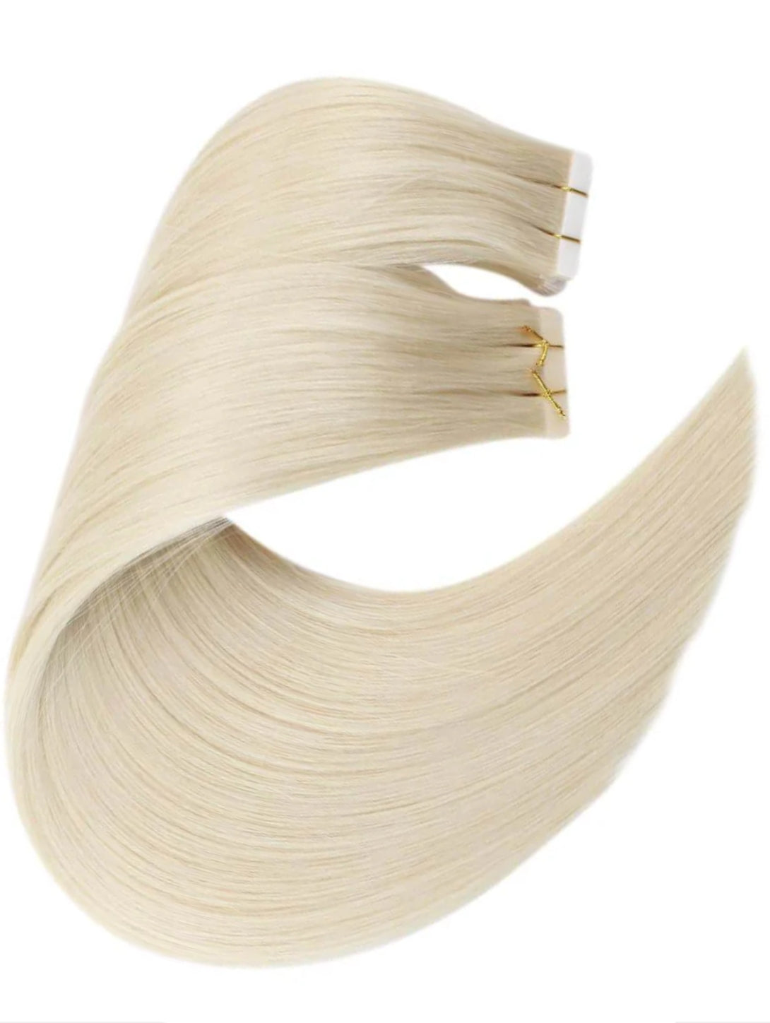 #60 /60A PLATINUM BLONDE HIGHLIGHTED REMY TAPE HAIR EXTENSIONS
