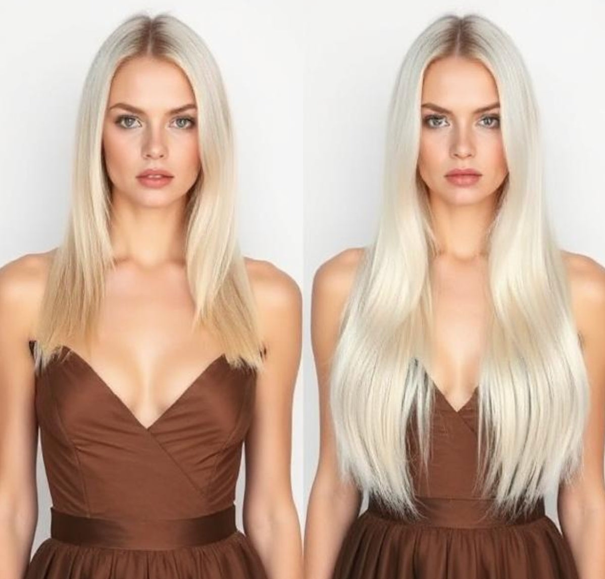 #613/60 "VANILLA BLONDE'"BLONDE HIGHLIGHTED TAPE HAIR EXTENSIONS