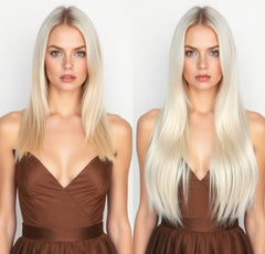 #613/60 "VANILLA BLONDE'"BLONDE HIGHLIGHTED TAPE HAIR EXTENSIONS