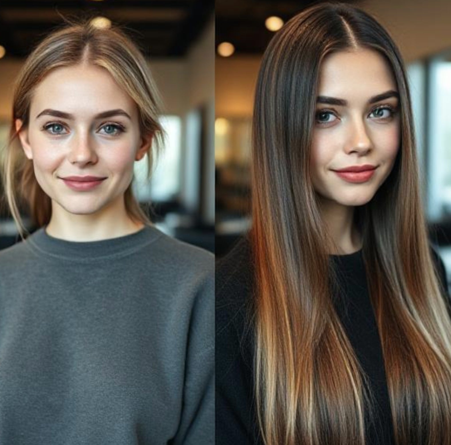 #4/8 "SUGAR & SPICE" BROWN & CARAMEL FOILED TAPE HAIR EXTENSIONS - Pure Tape Hair Extensions