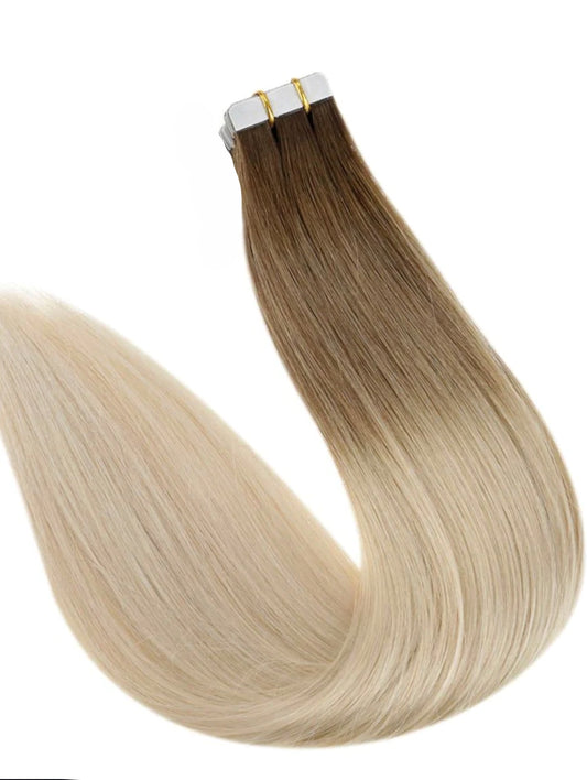 BROWN & BLONDE BALAYAGE TAPE HAIR EXTENSIONS