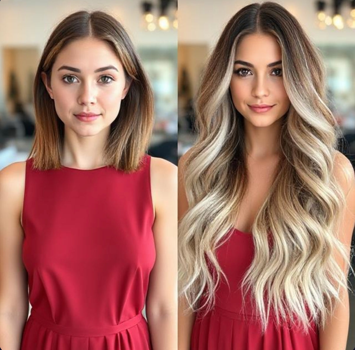 #8/60 "GLOW" ASH BROWN TO BLONDE BALAYAGE TAPE HAIR EXTENSIONS