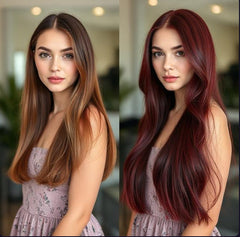 #99j DEEP BURGUNDY RED WINE RED TAPE HAIR EXTENSIONS
