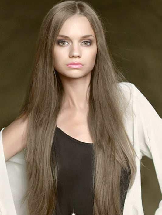 #10 ASH BROWN NAIL TIP / KERATIN HAIR EXTENSIONS