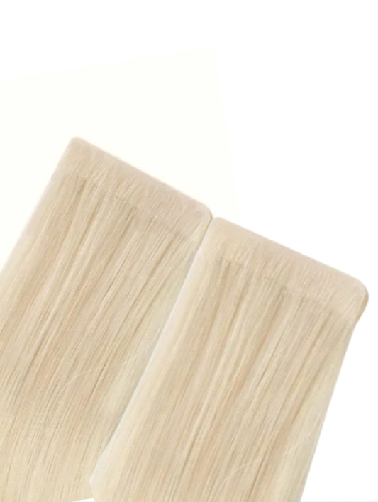 Russian Vanilla Blonde highlight Invisible Tape-In Hair Extensions - Pure Tape Hair Extensions