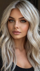 Light Ash Blonde Highlight Hair Toppers - 18" -1.8x6 Base