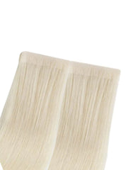 cream blonde invisible Russian
hair extensions