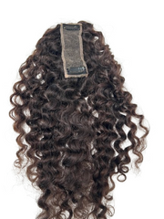Curly Brown Highlight Hair Toppers - 18" - " 1.8x6 Base