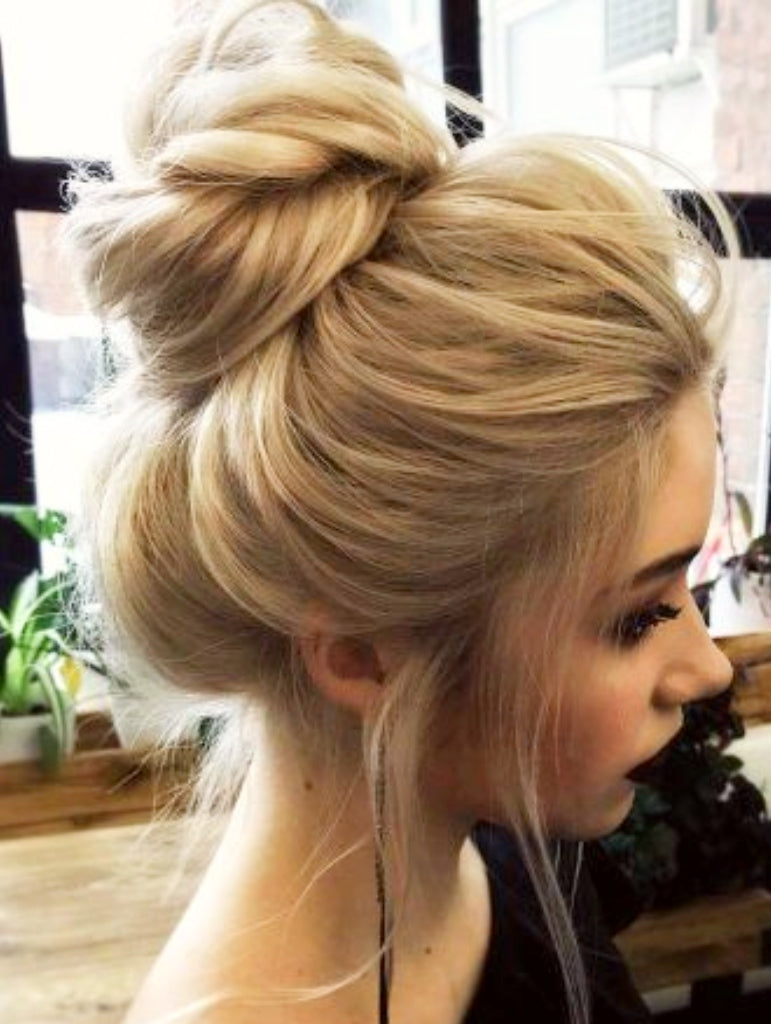 100% human hair bun scunchie, human hair bun, human hair elastic bun