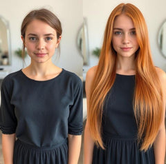 #PEACH - APRICOT PASTEL TAPE HAIR EXTENSIONS