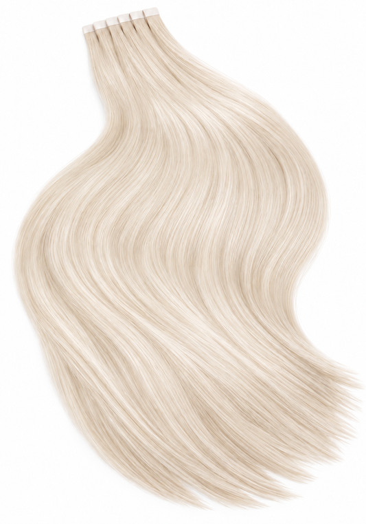 platinum blonde tape hair extensions
