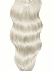 #60 LIGHT PLATINUM BLONDE LUXURY CLIP IN HAIR EXTENSIONS