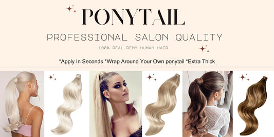 Pony tail hair extensions 