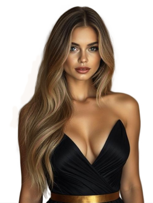 RUSSIAN #14/22/613 "CARAMEL MOCHA " ROOT STRETCH TAPE HAIR EXTENSIONS