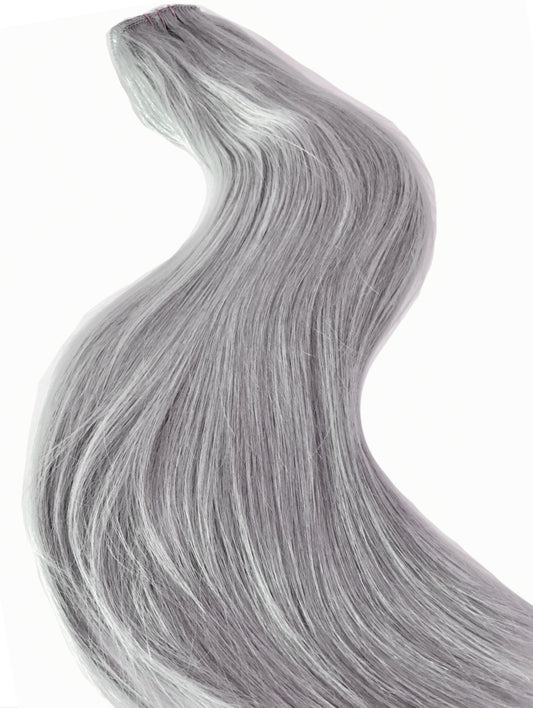 #SILVER METALLIC BLONDE REMY WEFT HAIR EXTENSIONS